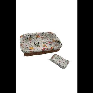 Temp-tations 14.75"x10.5" Rectangular Basket w/ 2 Liners Winter Whimsy
